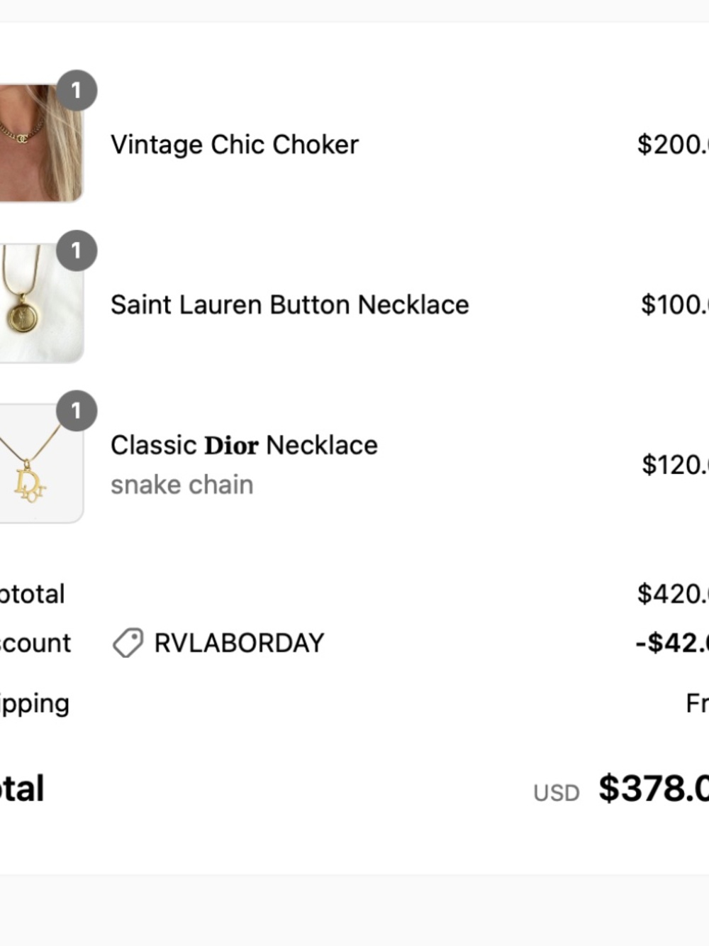 AUTHENTIC YSL Necklace by Reluxe Vintage - Picture 2 of 3